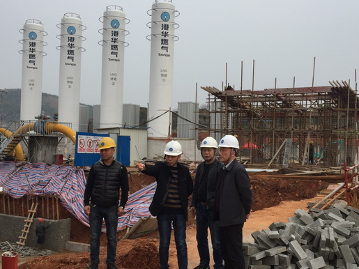 董事長(cháng)何族興巡視督查L(cháng)NG應急氣源調峰站